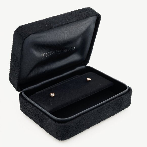 Tiffany & Co. Elsa Peretti Diamonds by the Yard 18k Gold Stud Earrings - Picture 2 of 6